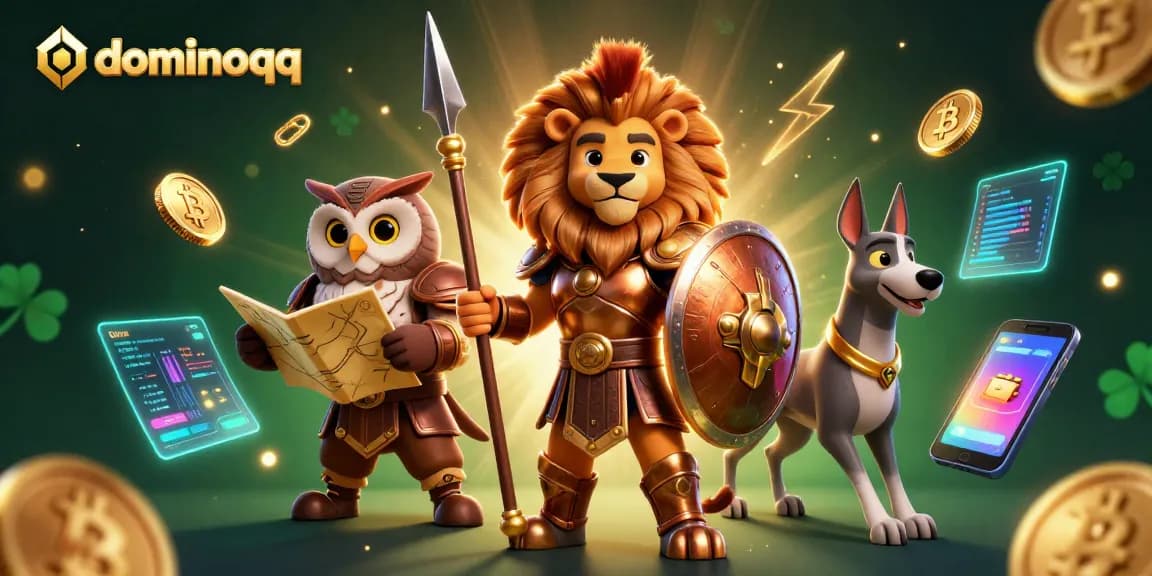 Engage in thrilling dominoqq gameplay with impressive 3D tech, showcasing poker dynamics and vibrant casino elements.