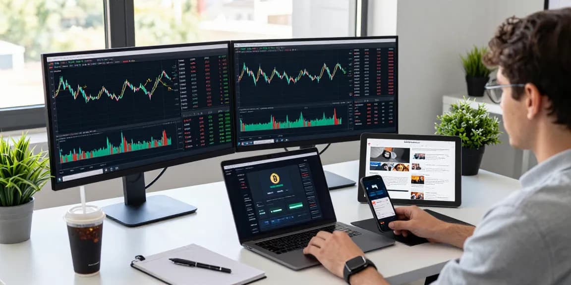 Play exchange cryptocurrency dashboard showing real-time trading data, digital wallet transactions, and innovative DeFi platform insights.