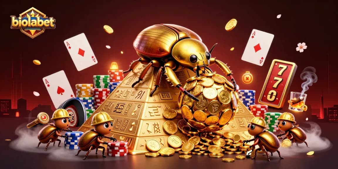 Mengalami keseruan BIOLABET dengan simbol kasino di pemandangan slot online yang menarik.
