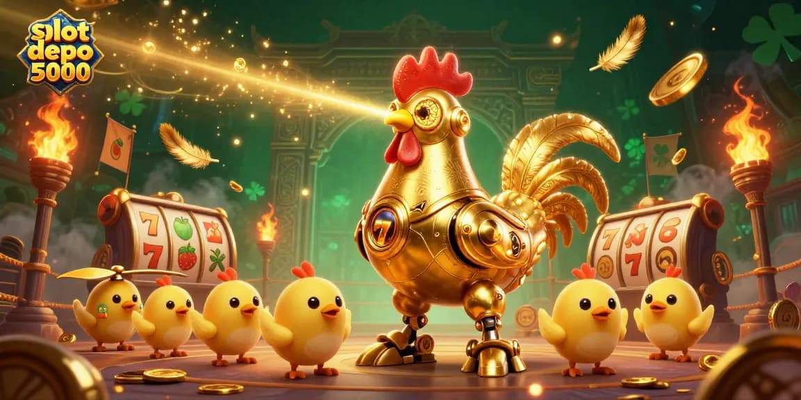 Engage with slot depo 5000 and experience the excitement of golden rooster robots and baby chick drones.