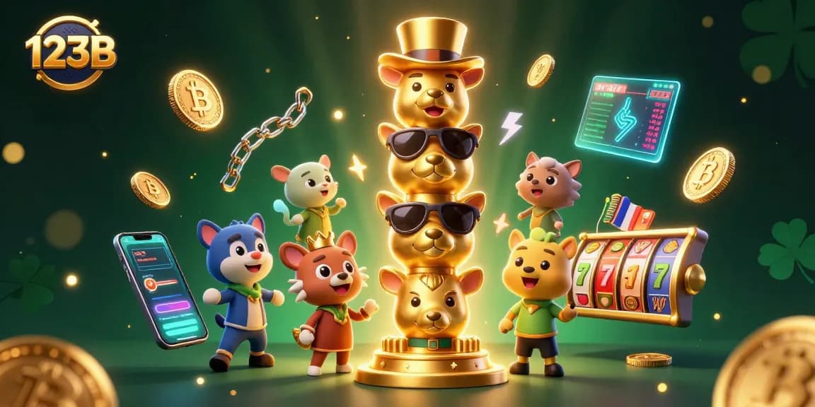 Experience thrilling casino excitement with 123B's vibrant 3D totem pole and dynamic game elements!