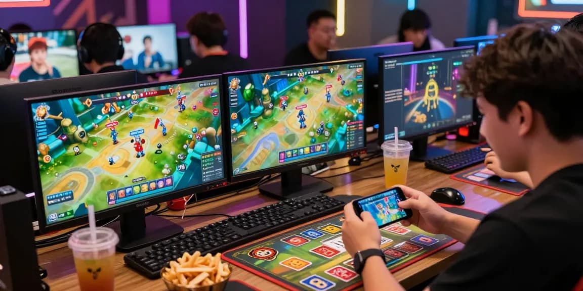 Exciting online gaming scene with players enjoying gamebaidoithuong and engaging in card games together.