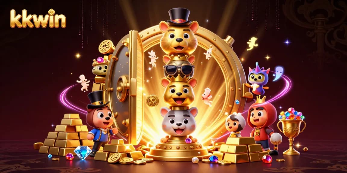 Engage with kkwin’s thrilling casino experiences featuring vibrant totem poles and treasures.