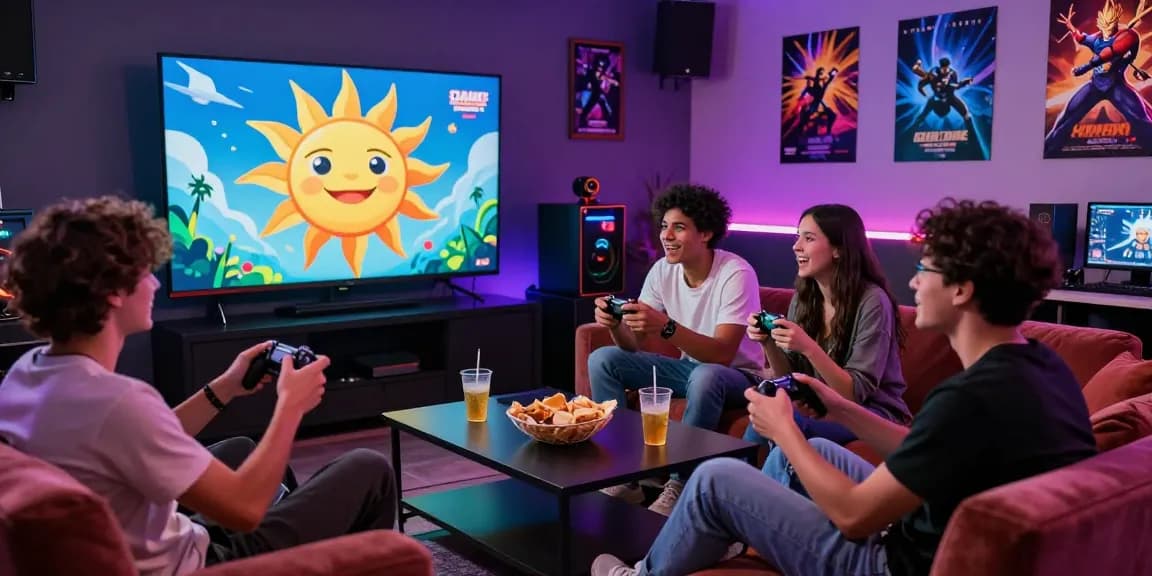 Players enjoying sunwin games in an exciting gaming lounge atmosphere.
