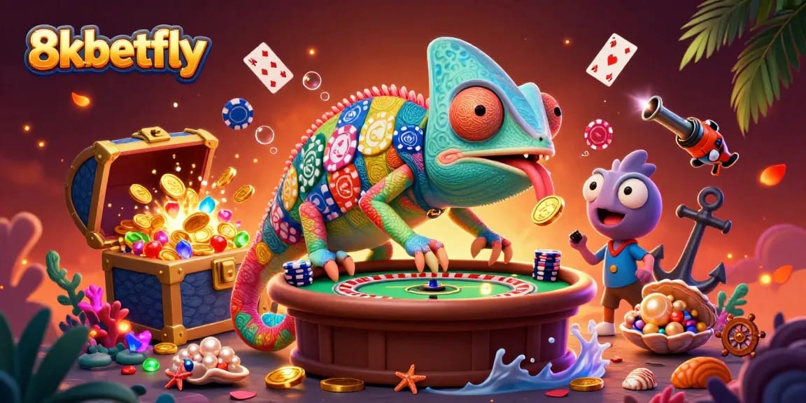 Experience thrilling bets with 8xbetfly in this vibrant casino illustration bursting with energy.