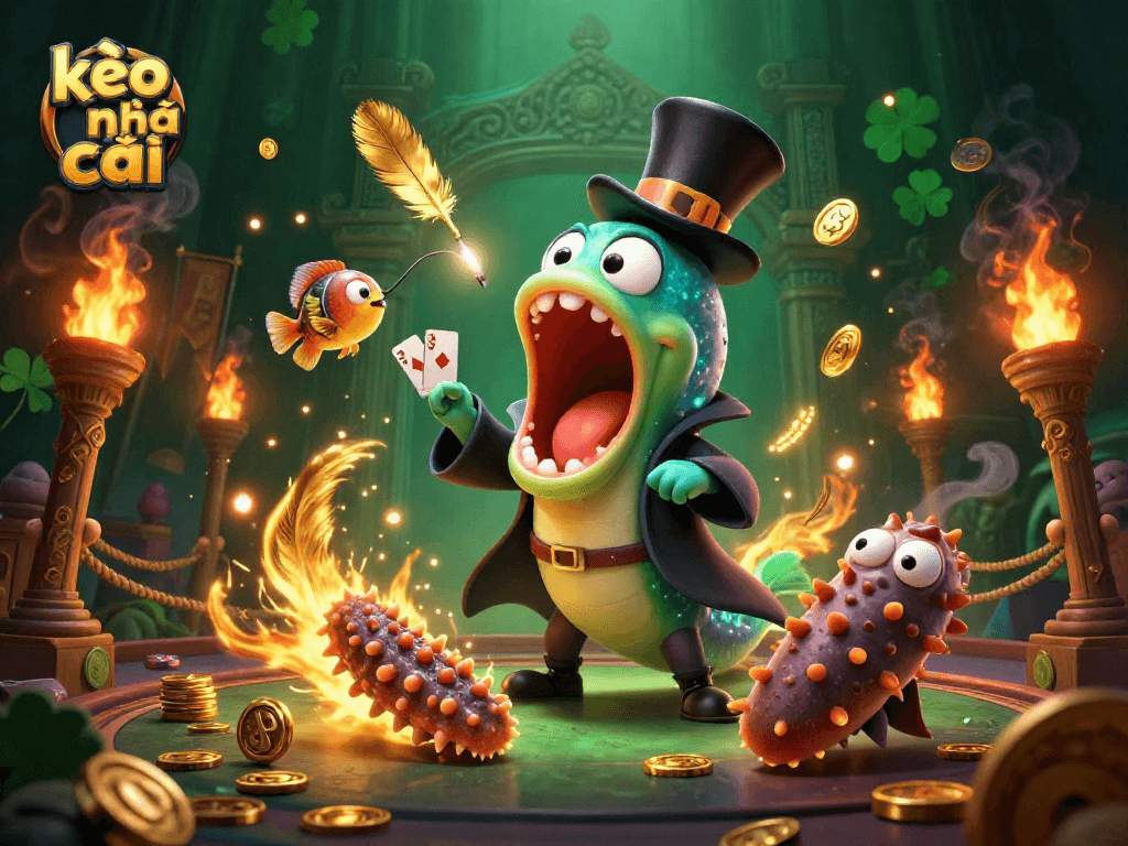 Engage with kèo nhà cái magic act featuring an eel magician and anglerfish spotlight