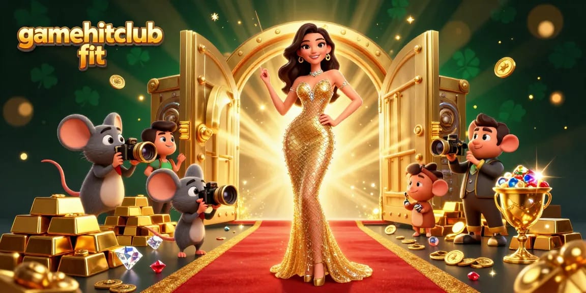 Experience the thrill at gamehitclub fit with vibrant, luxurious casino-themed artwork full of treasure and glamour.