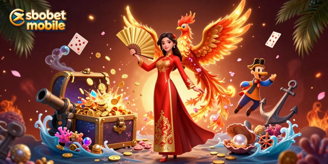 Engage with sbobet mobile by betting alongside a graceful woman and a fiery phoenix.
