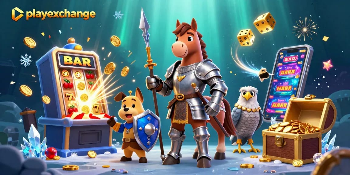 Experience thrilling wins with playexchange slot machine scene filled with excitement and vibrant gaming elements.