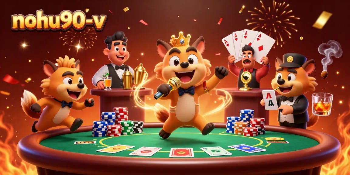 Engage with thrilling casino fun at nohu90-v with hyenas in a comedy casino scene