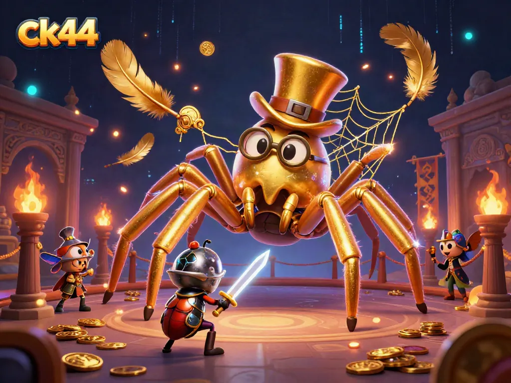 Engage in the ck44 gaming adventure with vibrant characters and casino elements.