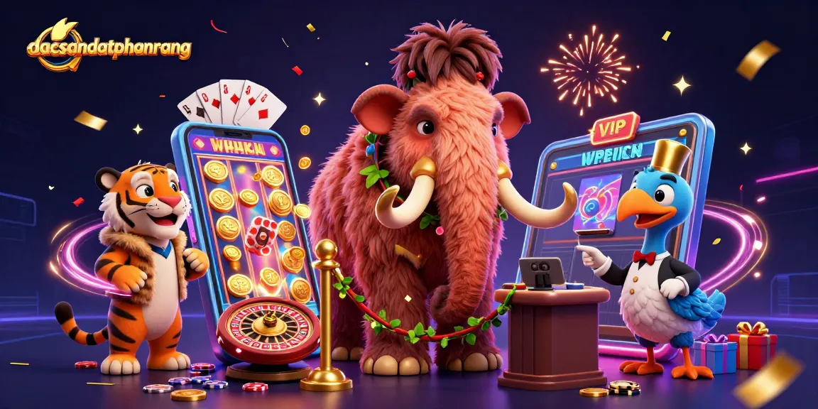 dacsandatphanrang captures the excitement of casino life with unique characters and vibrant gaming elements.