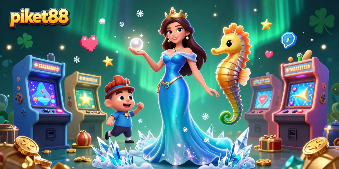 Experience the thrill of gaming at piket88 with a captivating underwater scene featuring a glowing pearl and treasure!