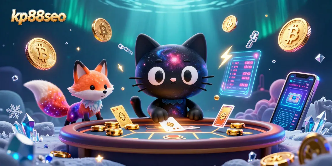 Experience thrilling moments at kp88seo casino with a cosmic cat pulling in chips!