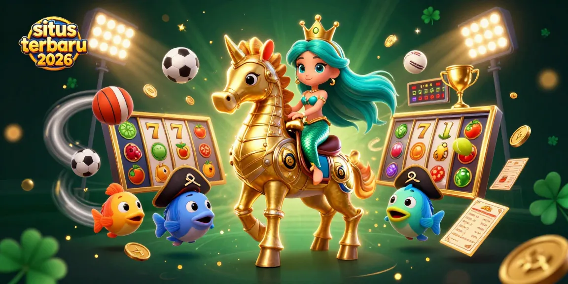 Gambarlah situs resmi terbaru 2026 dengan putri duyung 3D dan elemen slot yang menarik.