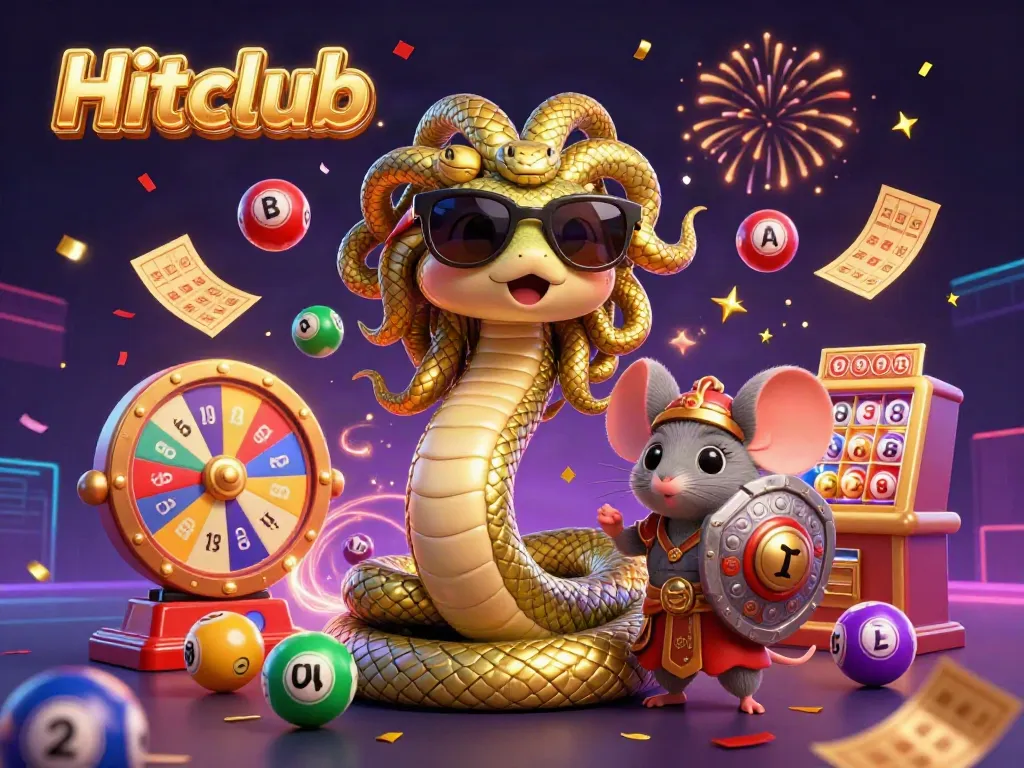 Experience the excitement of Hitclub with a vibrant illustration featuring thrilling lottery elements and engaging characters.