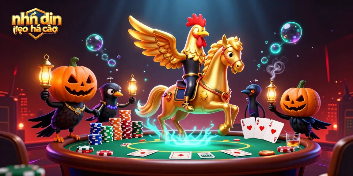 Engage with nhận định kèo nhà cái through a dynamic casino scene featuring a golden rooster and poker elements.