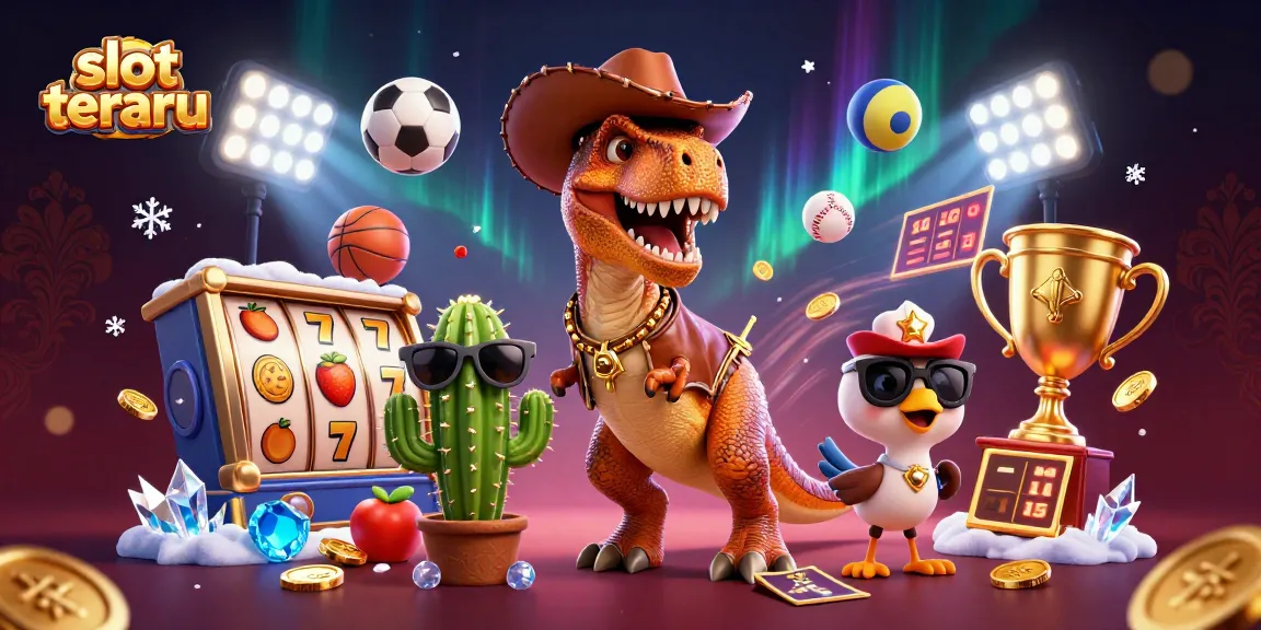Experience thrilling wins with slot terbaru featuring a dynamic 3D casino scene.