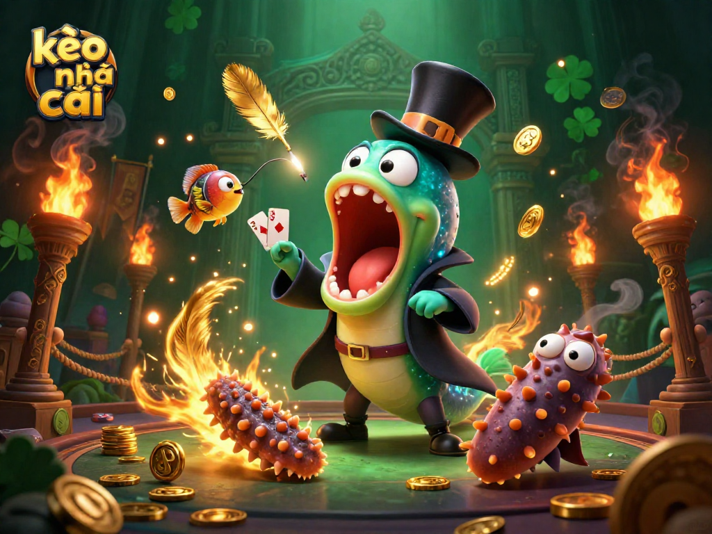 Engage with kèo nhà cái magic act featuring an eel magician and anglerfish spotlight