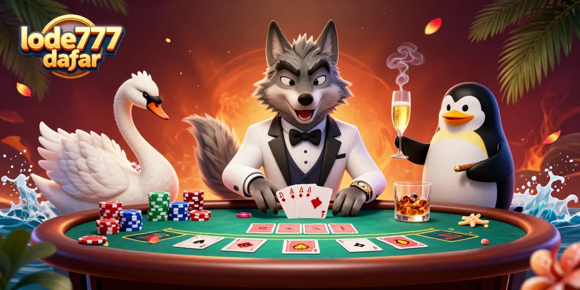 Experience winning thrills with lode777 daftar at a vibrant 3D casino scene featuring animated characters.