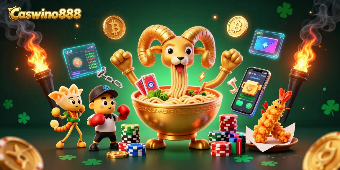 Experience the excitement of Caswino888 with dynamic characters and vibrant casino elements.