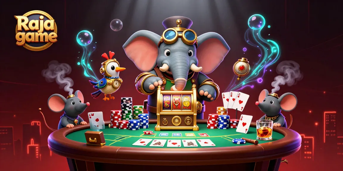 Play thrilling games on Raja game with animated characters in an exciting casino scene.