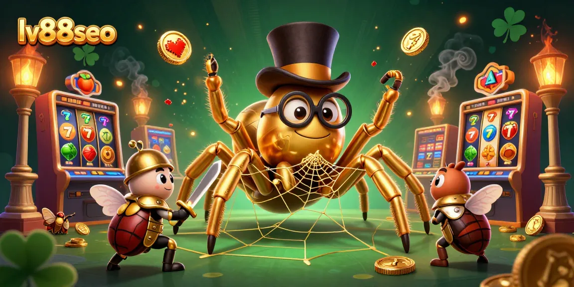 Engage with dynamic gaming at lv88seo featuring a giant tarantula and knight in a casino setting.
