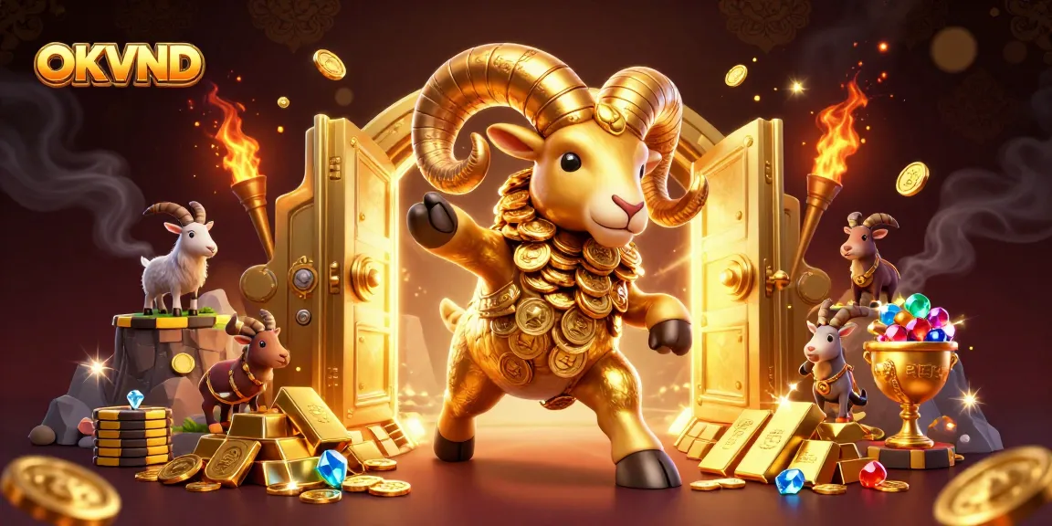 Engage with OKVND in a thrilling golden casino adventure filled with treasures.