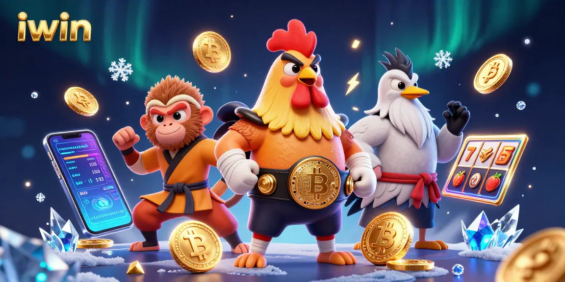 Experience iwin gaming thrills with vibrant 3D characters and dazzling casino elements.