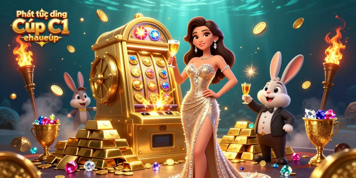 Experience Pht trc tip Cp C1 chu u with a dazzling interactive casino scene filled with gold and treasures.
