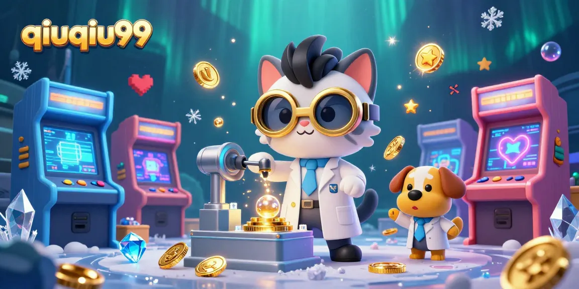 Experience thrilling gameplay at qiuqiu99 with a vibrant 3D casino illustration featuring colorful game elements.