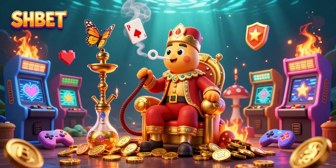 Experience the excitement of SHBET with a vibrant 3D casino scene featuring dynamic game elements and unique characters.