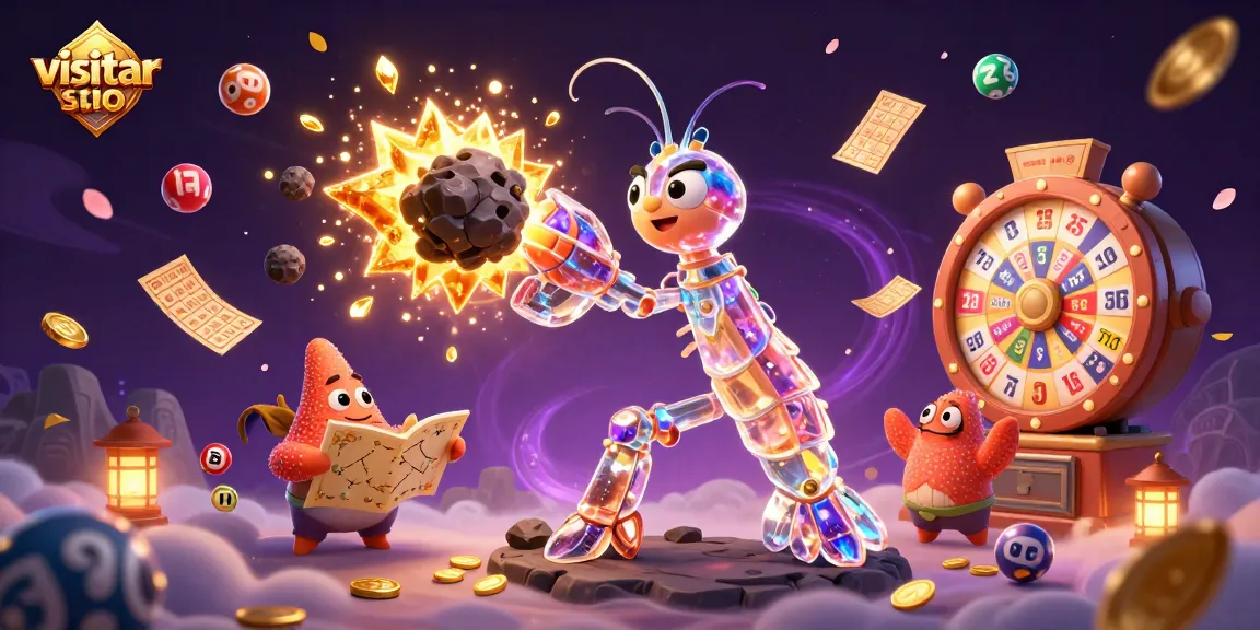 Visitar sitio con escena de casino vibrante donde personajes galácticos interactúan en una explosiva aventura de juego.