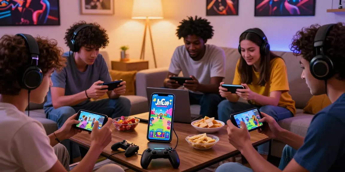 JaiClub login scene with friends playing together, showcasing mobile game excitement.
