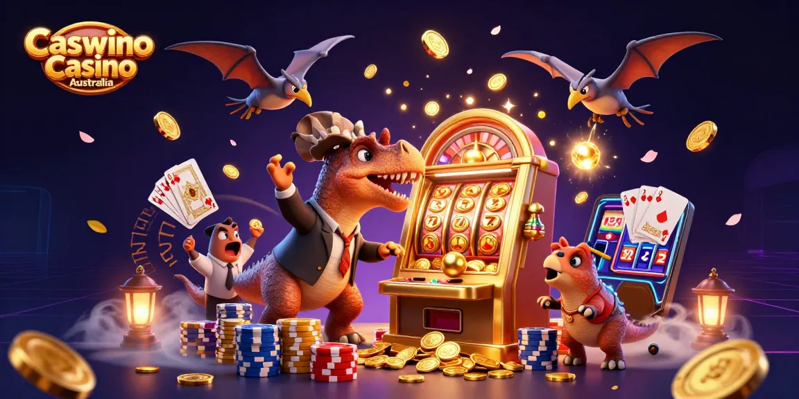 Experience thrilling wins at Caswino Casino Australia with exciting slot games and energetic illustrations.