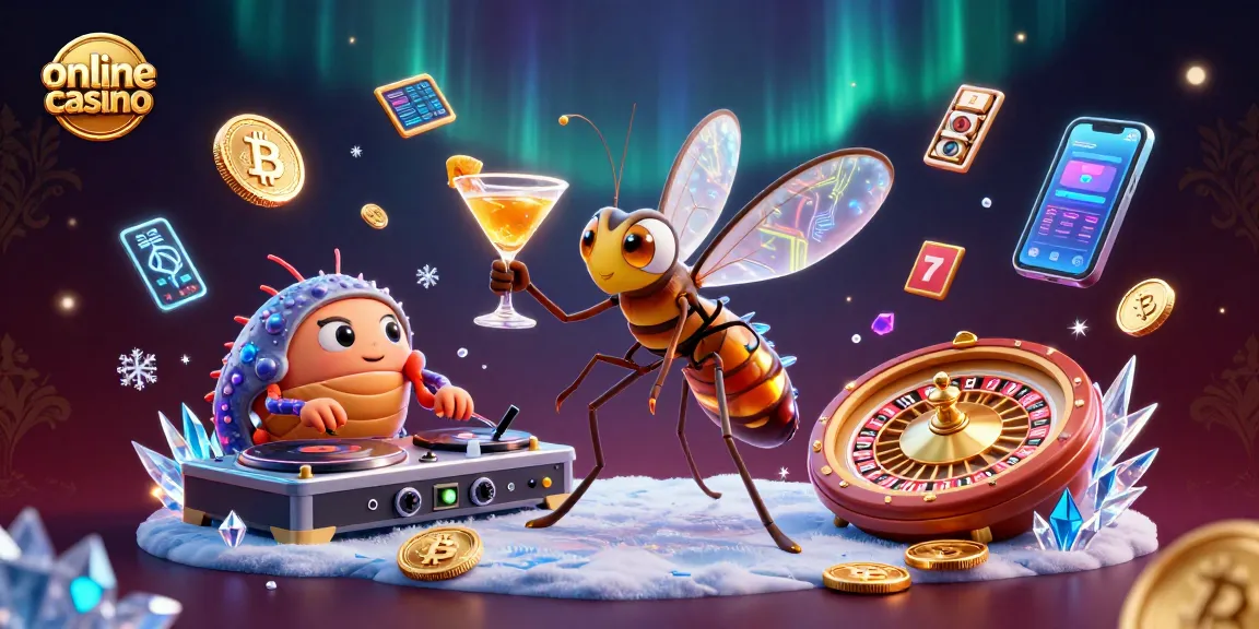 Engage in an online casino experience with this vibrant 3D illustration of unique casino characters.