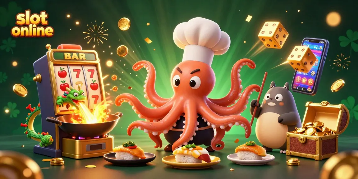 Slot online yang menyenangkan dengan karakter kartun unik dalam momen penuh aksi yang kaya detail.