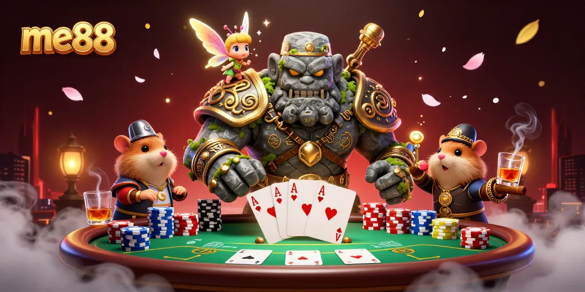 Experience the magic of me88, where players enjoy vibrant poker action amidst enchanting characters.