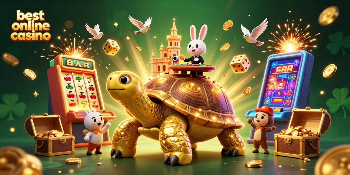 Experience the thrill at the best online casino with dynamic 3D illustration showcasing vibrant gaming elements.