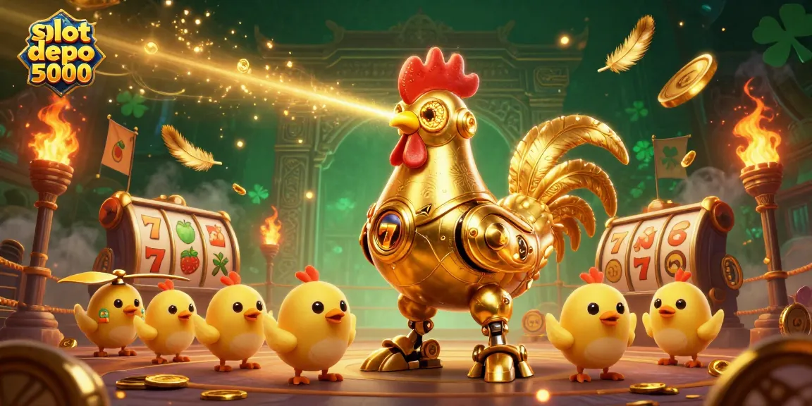 Engage with slot depo 5000 and experience the excitement of golden rooster robots and baby chick drones.