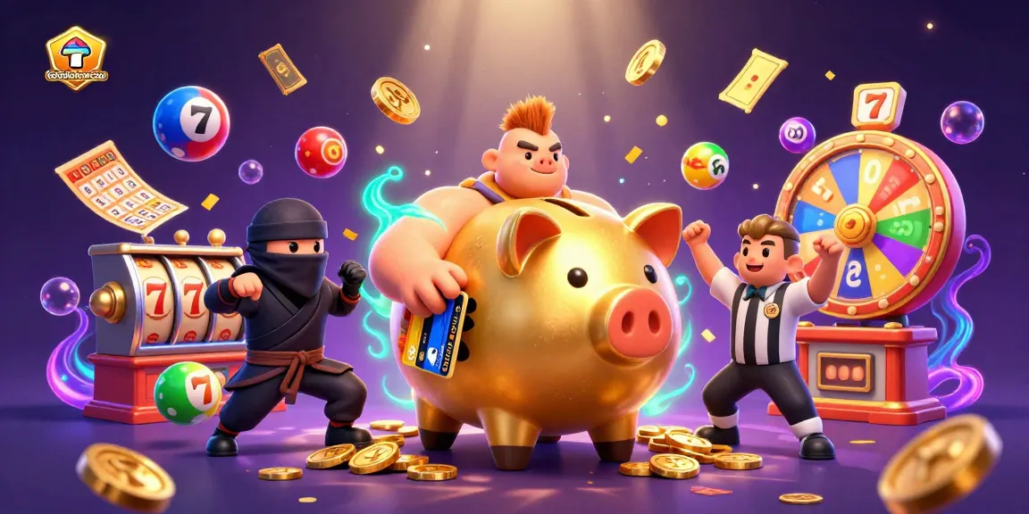 Win big with colorful lottery elements in this vibrant totoslotmacau themed illustration!