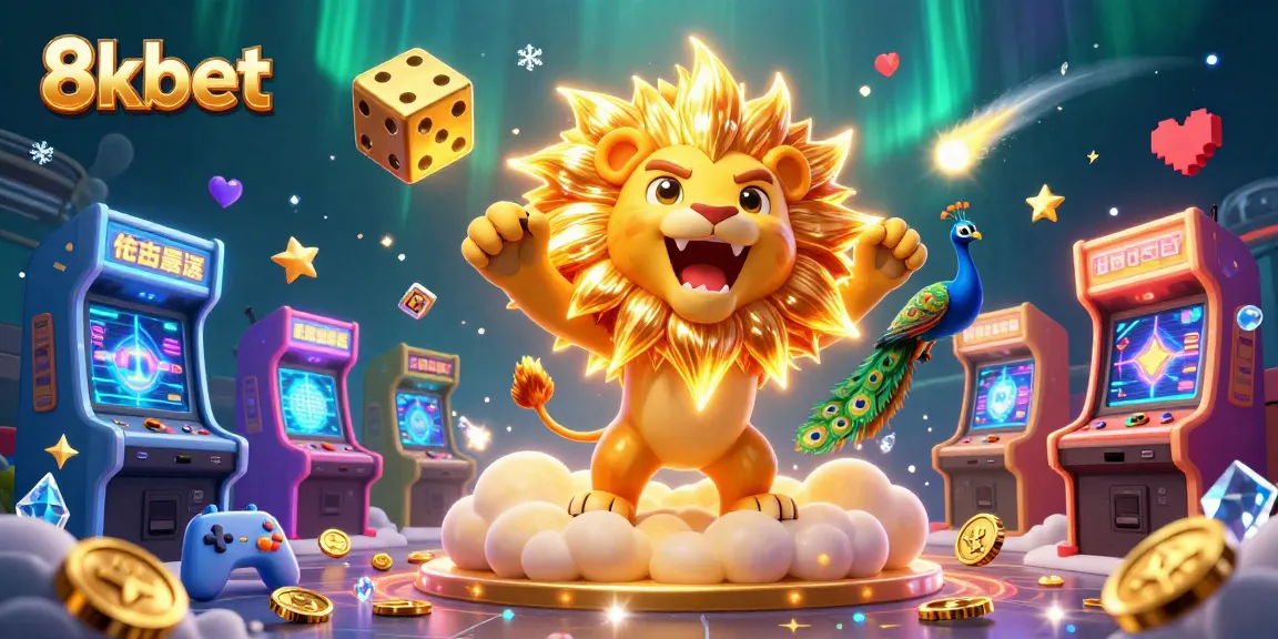 8xbet rolls the dice and brings excitement with a playful sun lion and vibrant casino elements.