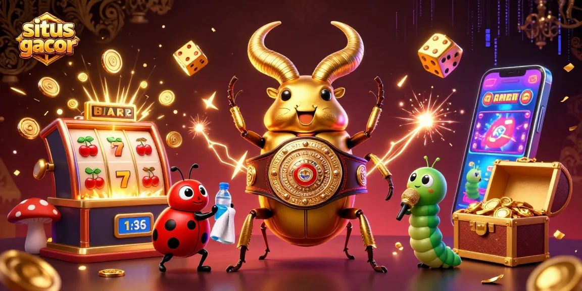 Experience the thrill of situs slot gacor with a vibrant 3D scene featuring dynamic casino elements.